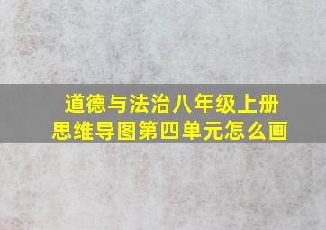 道德与法治八年级上册思维导图第四单元怎么画