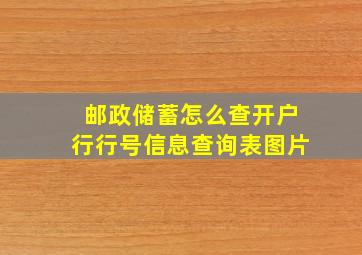 邮政储蓄怎么查开户行行号信息查询表图片