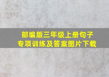 部编版三年级上册句子专项训练及答案图片下载