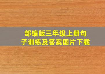 部编版三年级上册句子训练及答案图片下载