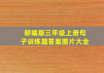 部编版三年级上册句子训练题答案图片大全