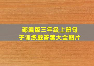 部编版三年级上册句子训练题答案大全图片