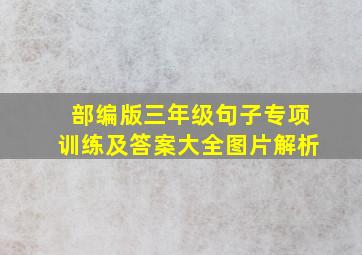 部编版三年级句子专项训练及答案大全图片解析