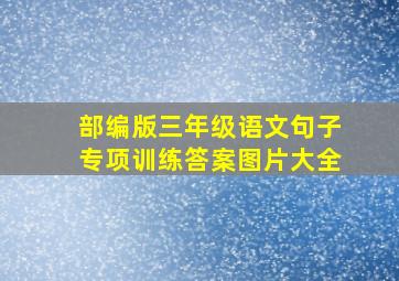 部编版三年级语文句子专项训练答案图片大全