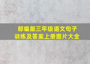 部编版三年级语文句子训练及答案上册图片大全