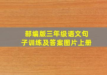 部编版三年级语文句子训练及答案图片上册