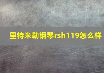 里特米勒钢琴rsh119怎么样