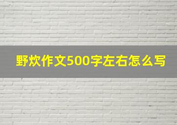 野炊作文500字左右怎么写