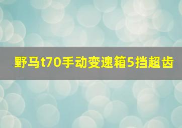 野马t70手动变速箱5挡超齿