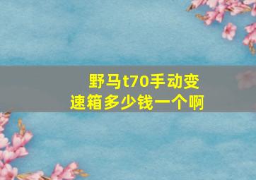 野马t70手动变速箱多少钱一个啊