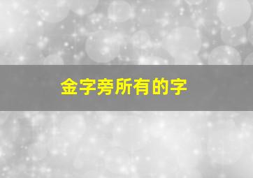 金字旁所有的字