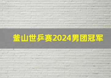 釜山世乒赛2024男团冠军