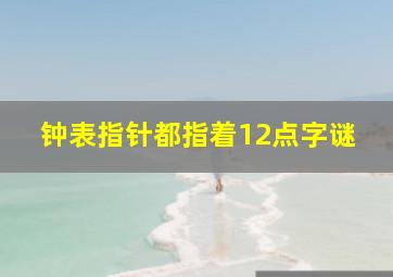 钟表指针都指着12点字谜