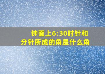 钟面上6:30时针和分针所成的角是什么角