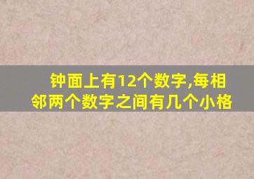 钟面上有12个数字,每相邻两个数字之间有几个小格