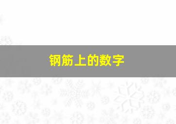 钢筋上的数字