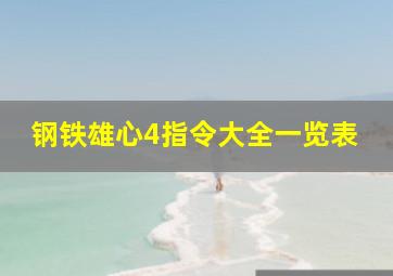 钢铁雄心4指令大全一览表