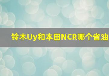 铃木Uy和本田NCR哪个省油