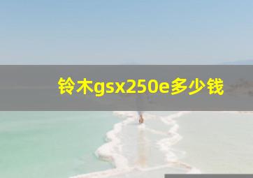 铃木gsx250e多少钱