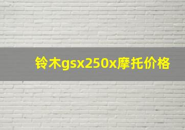 铃木gsx250x摩托价格