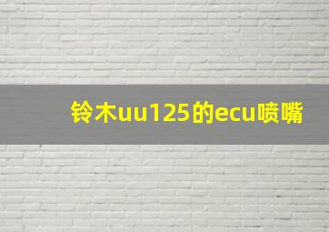 铃木uu125的ecu喷嘴