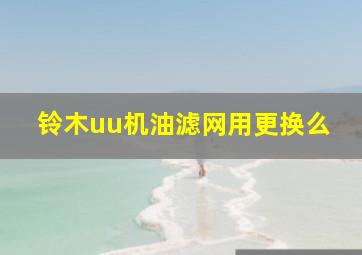 铃木uu机油滤网用更换么