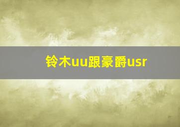 铃木uu跟豪爵usr