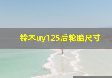 铃木uy125后轮胎尺寸