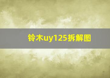 铃木uy125拆解图