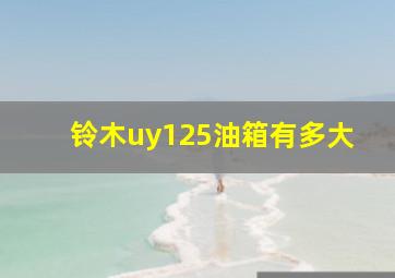 铃木uy125油箱有多大