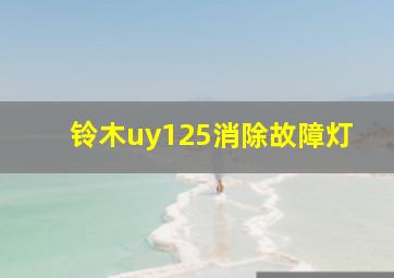 铃木uy125消除故障灯