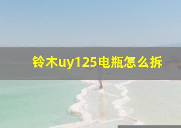 铃木uy125电瓶怎么拆