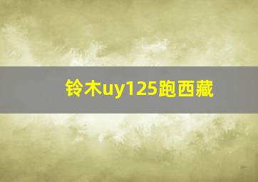 铃木uy125跑西藏