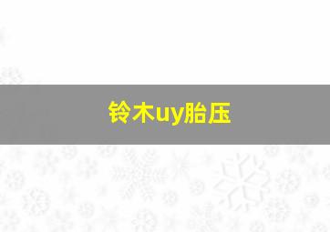 铃木uy胎压