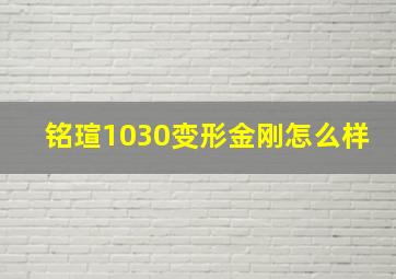 铭瑄1030变形金刚怎么样