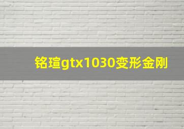 铭瑄gtx1030变形金刚