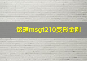 铭瑄msgt210变形金刚