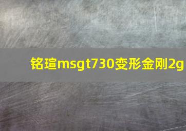 铭瑄msgt730变形金刚2g