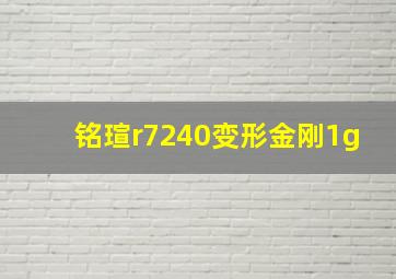 铭瑄r7240变形金刚1g