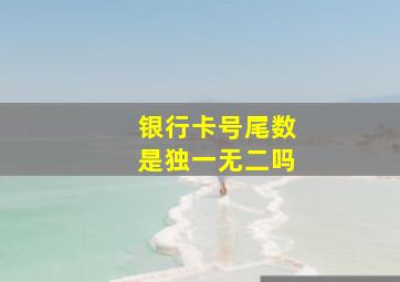 银行卡号尾数是独一无二吗