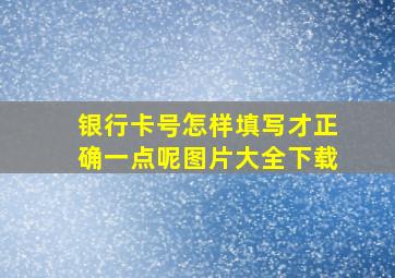 银行卡号怎样填写才正确一点呢图片大全下载