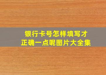 银行卡号怎样填写才正确一点呢图片大全集