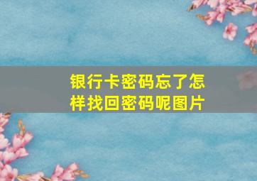 银行卡密码忘了怎样找回密码呢图片