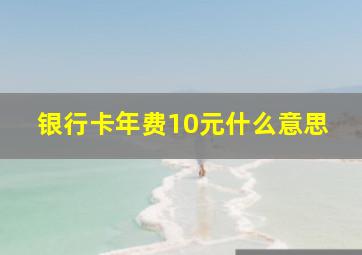 银行卡年费10元什么意思