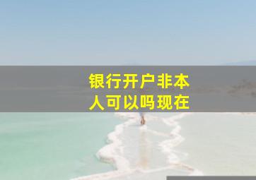 银行开户非本人可以吗现在