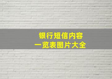 银行短信内容一览表图片大全