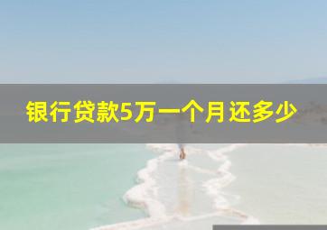 银行贷款5万一个月还多少