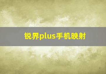 锐界plus手机映射