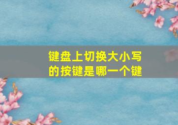 键盘上切换大小写的按键是哪一个键