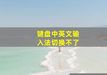 键盘中英文输入法切换不了